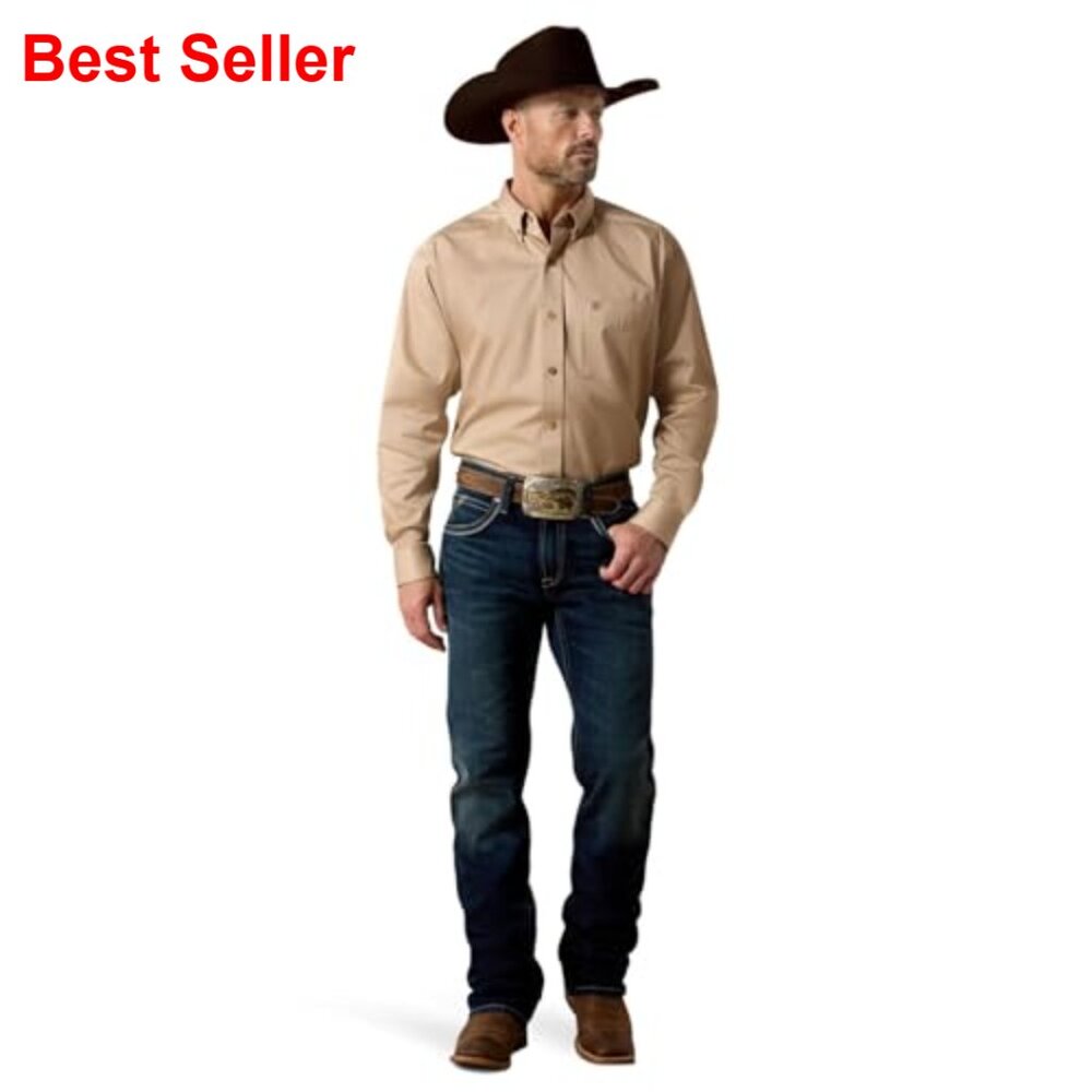 Solid Twill Classic Fit Button Down Shirt 100% Co… - image 4